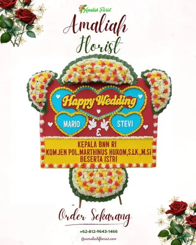 Karangan Papan Bunga Pernikahan di Dausa